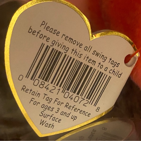 ‘95 Rare retired TY Beanie Baby Pinky the Flamingo NMWT and Errors - Picture 9 of 13